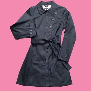 🇨🇦 Y2K Vintage Black Trench Coat